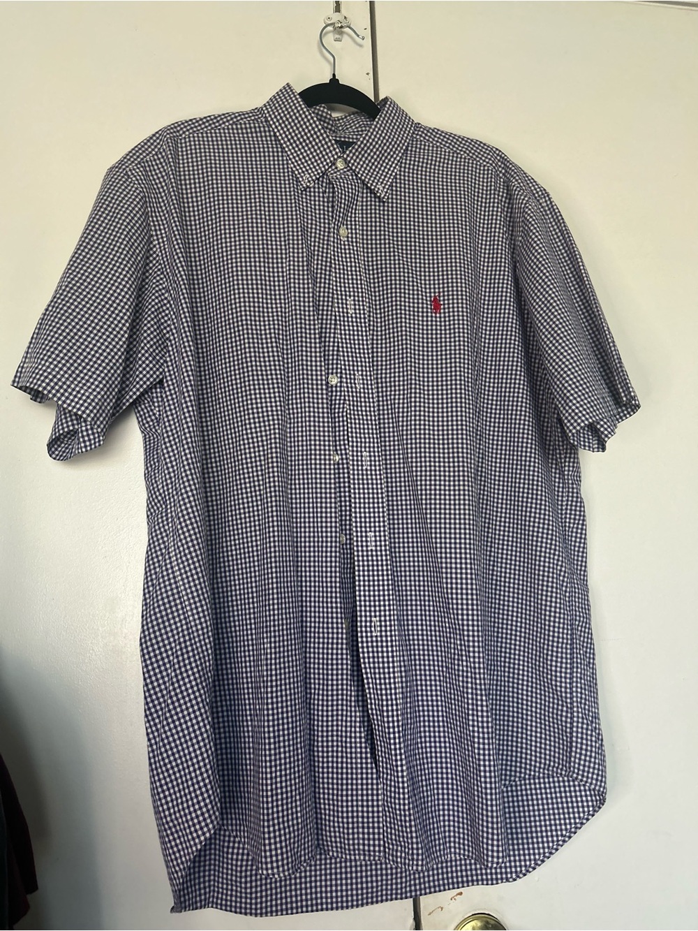 Ralph Lauren Blake Short-Sleeve Button-Down Gingham Shirt - Blue/White